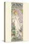 La Dame Aux Camelias-Alphonse Mucha-Stretched Canvas