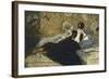 La dame aux éventails, Nina de Callias-Edouard Manet-Framed Giclee Print