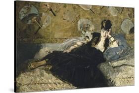 La dame aux éventails, Nina de Callias-Edouard Manet-Stretched Canvas