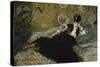 La Dame Aux Eventails-Edouard Manet-Stretched Canvas