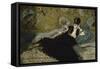 La Dame Aux Eventails-Edouard Manet-Framed Stretched Canvas