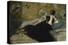 La Dame Aux Eventails-Edouard Manet-Stretched Canvas