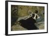 La Dame Aux Eventails-Edouard Manet-Framed Giclee Print