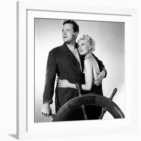 La Dame by Shanghai THE LADY FROM SHANGHAI by OrsonWelles with Orson Welles and Rita Hayworth, 1947-null-Framed Photo