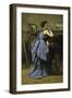 La Dame En Bleu-Jean-Baptiste-Camille Corot-Framed Giclee Print