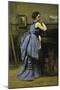 La Dame En Bleu-Jean-Baptiste-Camille Corot-Mounted Giclee Print
