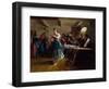 La Danse D'ouverture (The Opening Dance). Scene Dans Un Cafe, La Serveuse, L'air Rejoui Et Les Pied-Ferdinand Georg Waldmuller-Framed Giclee Print