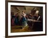 La Danse D'ouverture (The Opening Dance). Scene Dans Un Cafe, La Serveuse, L'air Rejoui Et Les Pied-Ferdinand Georg Waldmuller-Framed Giclee Print