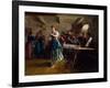 La Danse D'ouverture (The Opening Dance). Scene Dans Un Cafe, La Serveuse, L'air Rejoui Et Les Pied-Ferdinand Georg Waldmuller-Framed Giclee Print