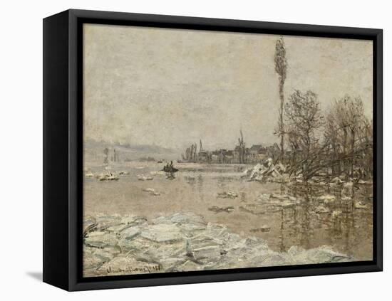 La Débâcle à Vétheuil-Claude Monet-Framed Stretched Canvas