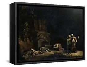 La découverte des corps de Pyrame et de Thisbé-Leonard Bramer-Framed Stretched Canvas