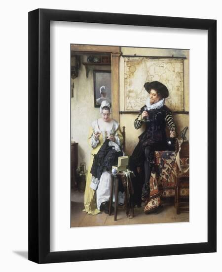 La Denteliere, 1889-Eduard Charlemont-Framed Premium Giclee Print