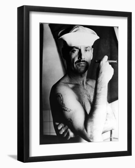 La Derniere Corvee THE LAST DETAIL by HalAshby with Jack Nicholson, 1973 (b/w photo)-null-Framed Photo