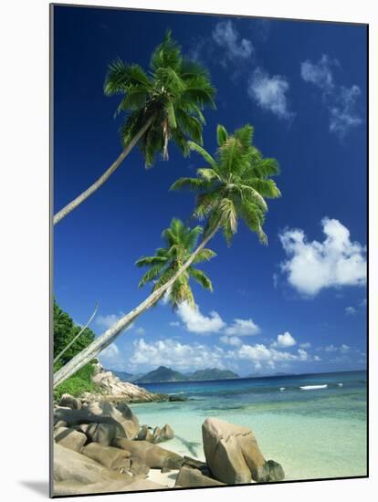 La Digue with Praslin Island in Background, Anse Severe, Seychelles, Indian Ocean, Africa-Lee Frost-Mounted Photographic Print