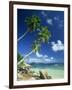 La Digue with Praslin Island in Background, Anse Severe, Seychelles, Indian Ocean, Africa-Lee Frost-Framed Photographic Print