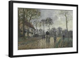 La diligence à Louveciennes (Yvelines)-Camille Pissarro-Framed Giclee Print