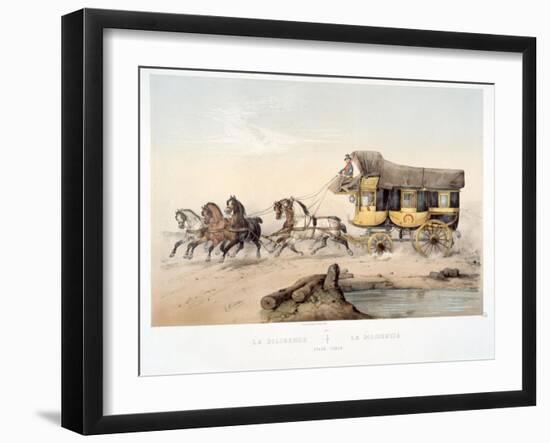 La Diligence-Victor-Jean Adam-Framed Giclee Print