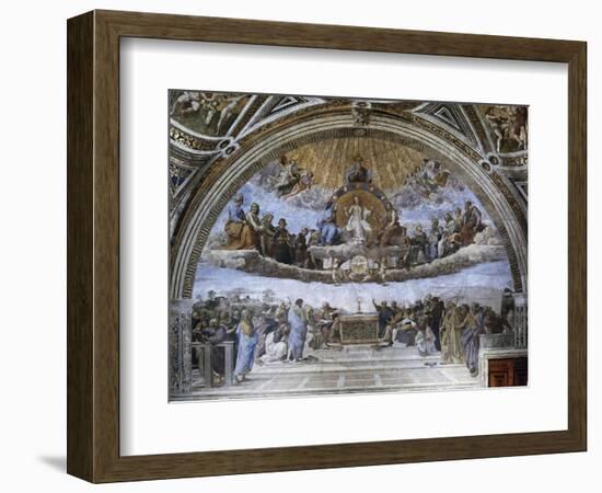 La Disputa (Disputation of the Holy Sacrament)-Raphael-Framed Giclee Print
