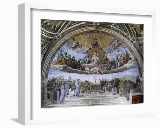 La Disputa (Disputation of the Holy Sacrament)-Raphael-Framed Giclee Print