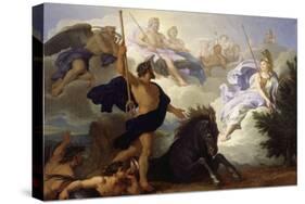 La dispute de Minerve et de Neptune pour savoir qui des deux donnera son nom à la ville d'Athènes-René Antoine Houasse-Stretched Canvas