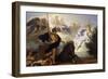 La dispute de Minerve et de Neptune pour savoir qui des deux donnera son nom à la ville d'Athènes-René Antoine Houasse-Framed Giclee Print