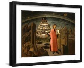 La Divina Commedia Illumina Firenze, Dante Aligheri-Domenico di Michelino-Framed Giclee Print