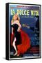 La Dolce Vita, Anita Ekberg, Argentinian Poster Art, 1960-null-Framed Stretched Canvas