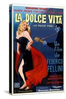 La Dolce Vita, Anita Ekberg, Argentinian Poster Art, 1960-null-Stretched Canvas