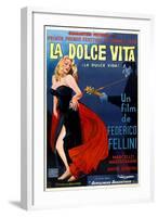 La Dolce Vita, Anita Ekberg, Argentinian Poster Art, 1960-null-Framed Art Print