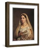 La Donna Velata-Raphael-Framed Art Print