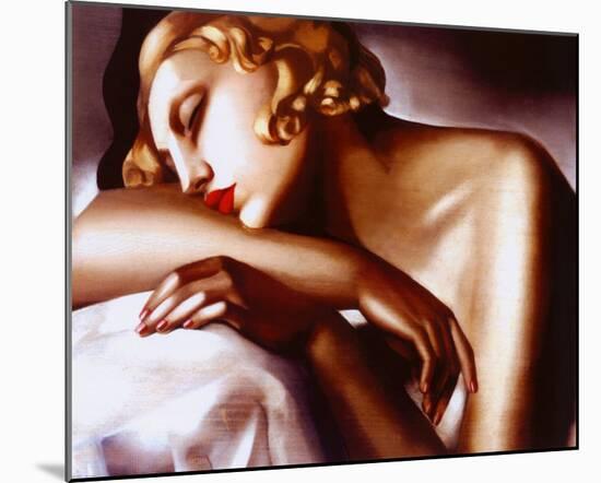 La Dormeuse-Tamara de Lempicka-Mounted Art Print