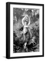 La Esmeralda dansant, illustration pour Notre Dame de Paris de Victor Hugo-André Charles Voillemot-Framed Premium Giclee Print