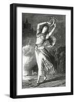 La Esmeralda - Illustration from Notre Dame De Paris, 19th Century-Gustave Brion-Framed Giclee Print