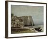 La falaise d'Etretat après l'orage-Gustave Courbet-Framed Giclee Print