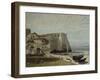 La falaise d'Etretat après l'orage-Gustave Courbet-Framed Giclee Print