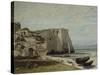 La falaise d'Etretat après l'orage-Gustave Courbet-Stretched Canvas