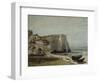 La falaise d'Etretat après l'orage-Gustave Courbet-Framed Giclee Print