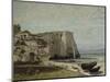 La falaise d'Etretat après l'orage-Gustave Courbet-Mounted Giclee Print