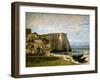 La Falaise d'Etretat-Gustave Courbet-Framed Giclee Print