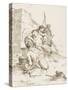La Famiglia Del Satiro Con L'Obelisco-Giovanni Battista Tiepolo-Stretched Canvas