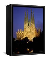 La Familia Cathedral, Barcelona, Spain-Jon Arnold-Framed Stretched Canvas