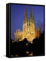 La Familia Cathedral, Barcelona, Spain-Jon Arnold-Framed Stretched Canvas