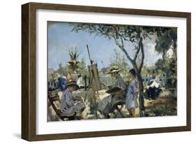 La Familia En El Jardin-Alejandro Ferrant-Framed Giclee Print