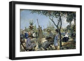 La Familia En El Jardin-Alejandro Ferrant-Framed Giclee Print