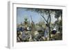 La Familia En El Jardin-Alejandro Ferrant-Framed Giclee Print