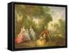 La Famille De Bourbon-Conti-Nicolas Lancret-Framed Stretched Canvas