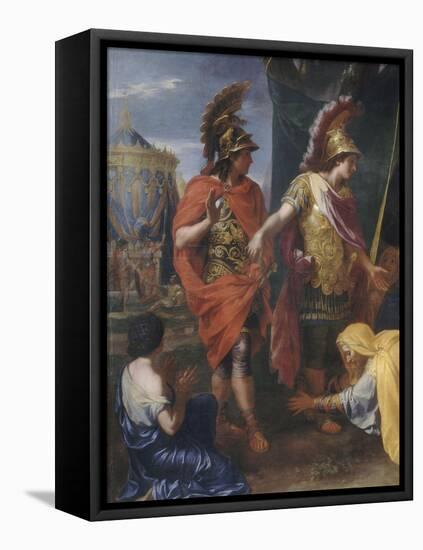 La Famille de Darius aux pieds d'Alexandre dit "la tente de Darius"-Charles Le Brun-Framed Stretched Canvas