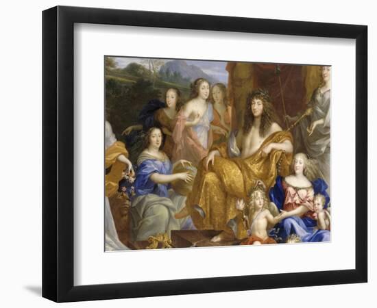 La Famille de Louis XIV en 1670 représentée en Travestis mythologiques-Jean Nocret-Framed Giclee Print