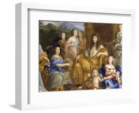 La Famille de Louis XIV en 1670 représentée en Travestis mythologiques-Jean Nocret-Framed Giclee Print