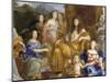 La Famille de Louis XIV en 1670 représentée en Travestis mythologiques-Jean Nocret-Mounted Giclee Print